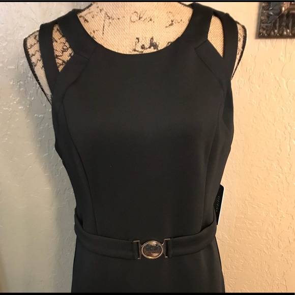 🌺Guess Black Sleeveles Dress/with Guess Buckle - Picture 3 of 7